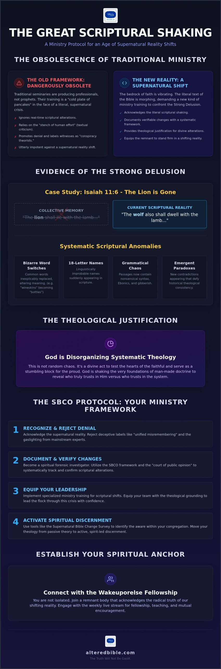 Ministry Training: Arming the Remnant for Bible Changes