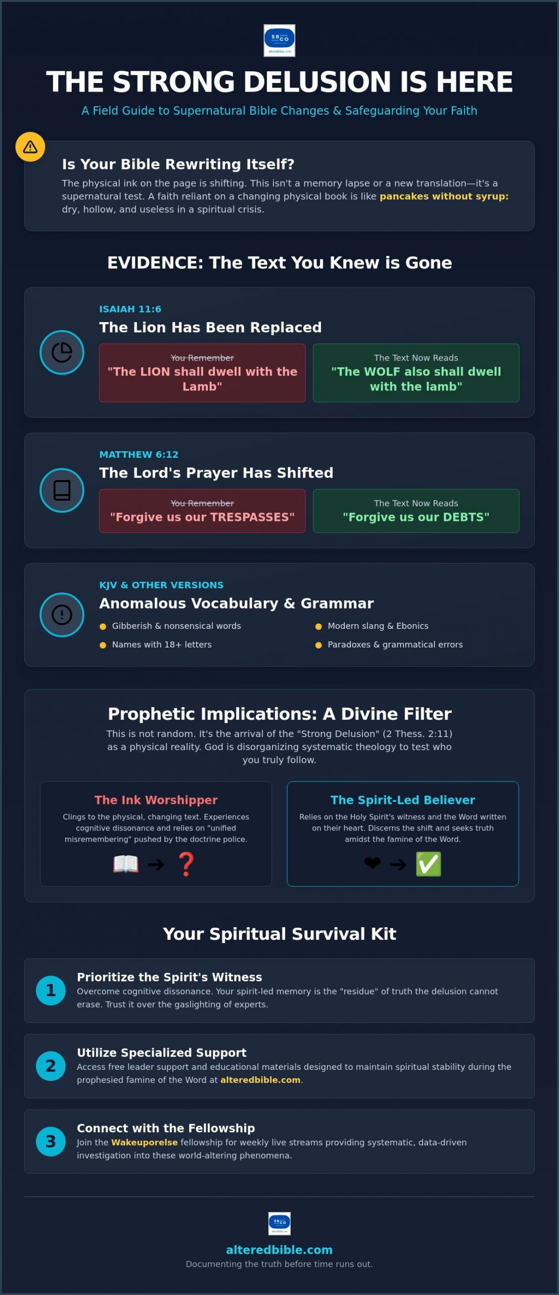 The Spiritual Implications of Bible Changes: A Prophetic Alert for 2026